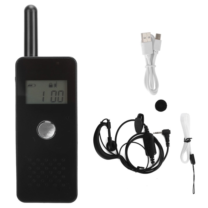 Радиостанция YINI Tone Mini, 25 канала, 1000mAh батерия, с часовников дисплей, преносима