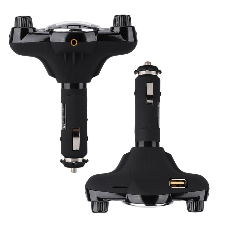 Jormftte Bluetooth autós adó, MP3 lejátszó, kettős USB, TF kártya támogatás, 12-24V, 1.3 hüvelykes LCD