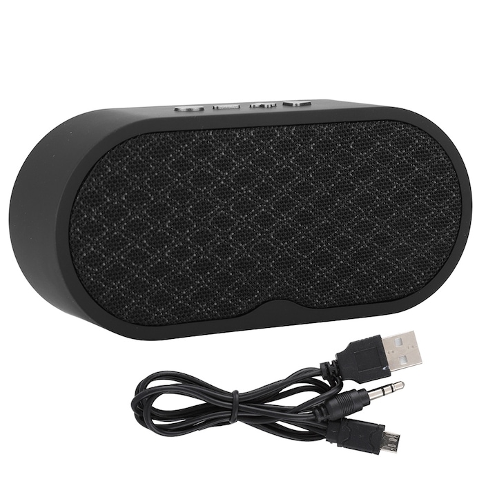 Q1A Difuzor Bluetooth din lemn Subwoofer Stabil, portabil, USB, Boxe retro de birou pentru HomeYellow