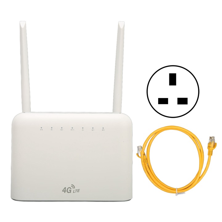 Router WiFi Jormftte 4G LTE, 300Mbps, 4200mAh, alb