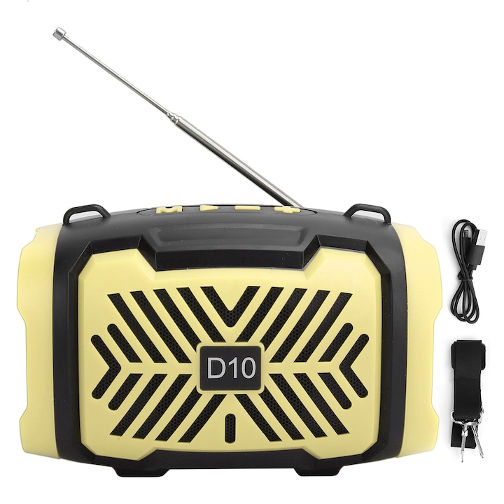 Boxa portabila Jormftte, design gramofon retro, Bluetooth, sunet clar, dimensiuni 9x7x15cm, culoare lemn rosu