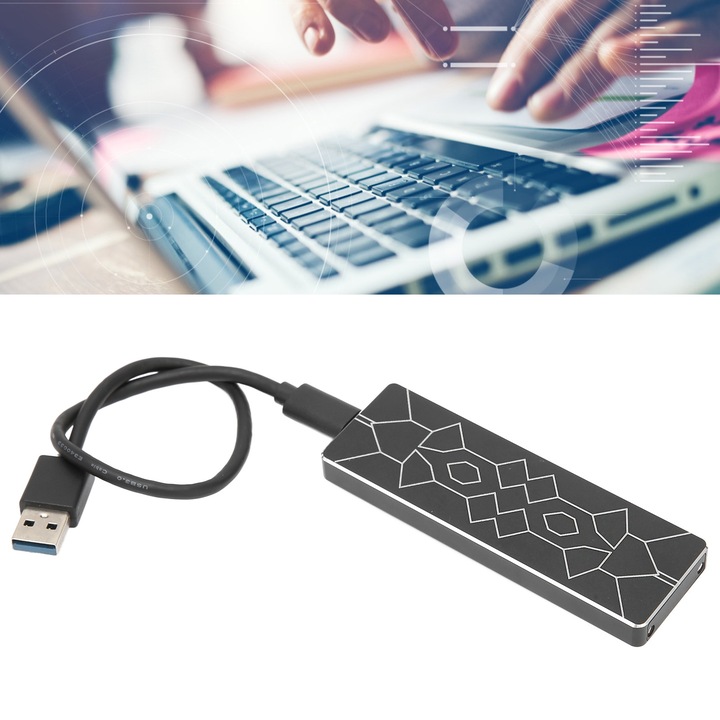 Jormftte külső merevlemez, 256GB, fém, C típusú, 103x35x10mm, fekete