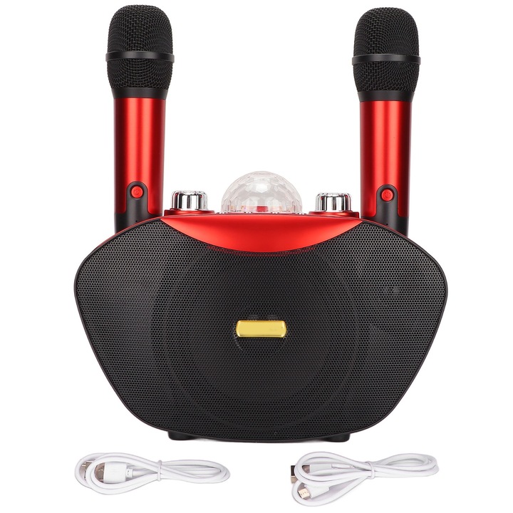 Microfon Karaoke Wireless Bluetooth Jormftte, 5W, 1500mAh, Albastru