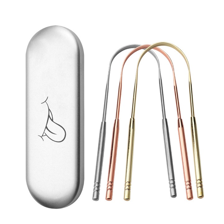 Rozsdamentes fogkefe készlet, mélytisztítás, kétoldalas használat, 2 db