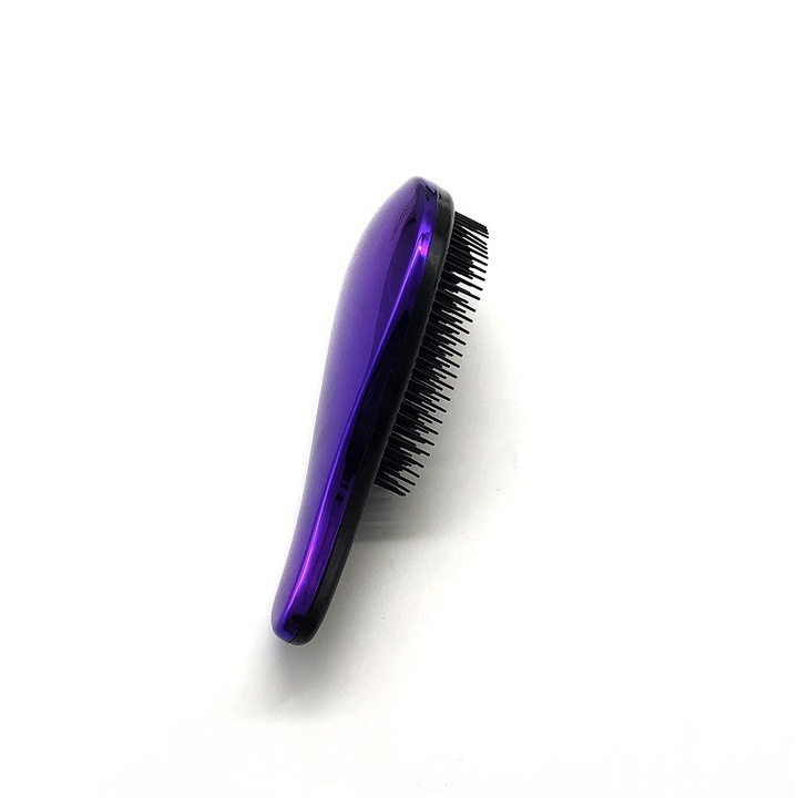 Pieptene multifunctional cu maner de masaj, pentru par drept si cret, portabil