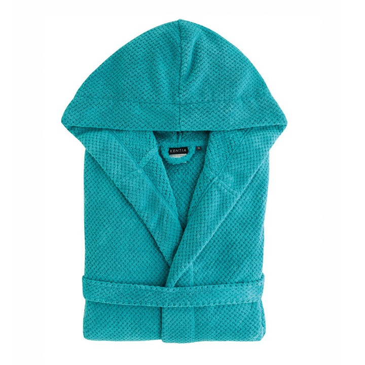 Halat de baie Kentia Jump 07, turcoaz, poliester,
