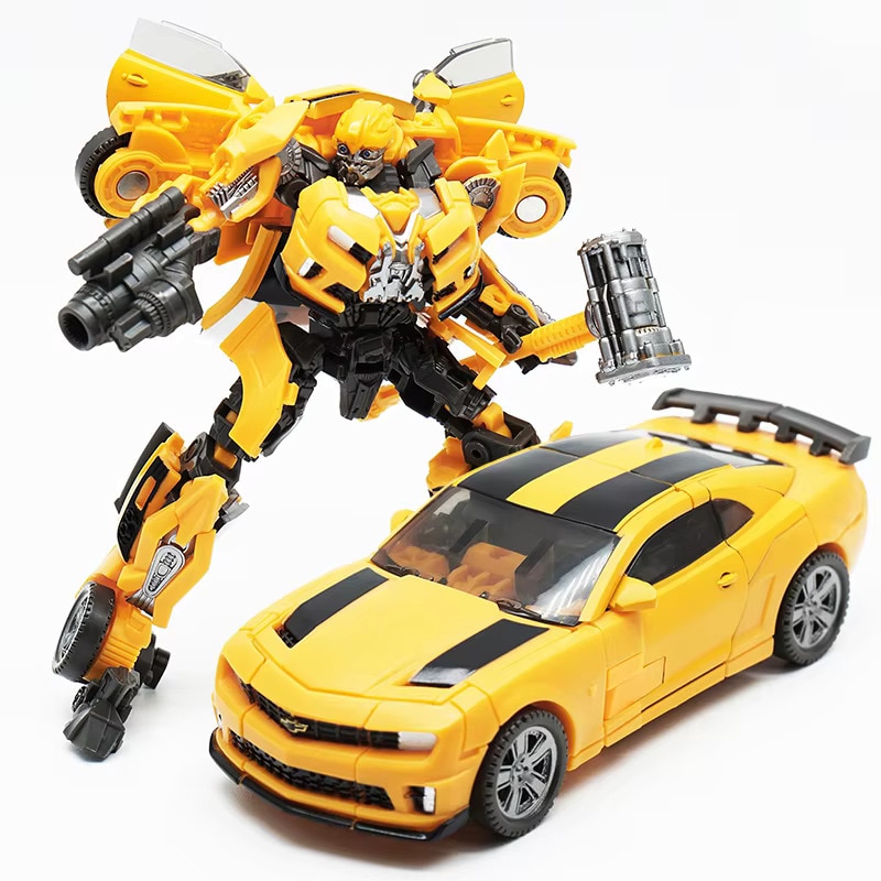 Robot transformer 2-in-1 Bumble Bee, 13cm Iluminare Set Ochi si