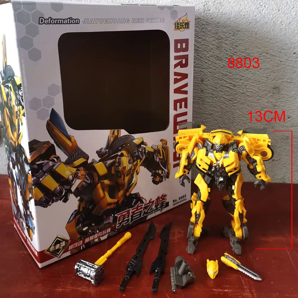 WORKER BEE & BUMBLEBEE セット Robot transformer 2-in-1 Bumble Bee, 13cm Iluminare Set Ochi si