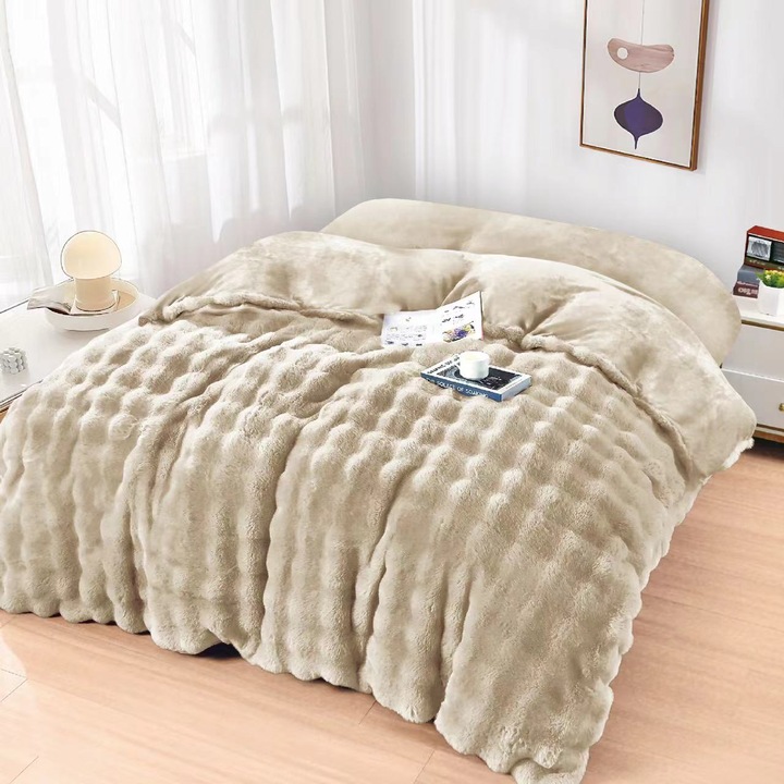 Patura Cocolino Spot 230x250 cm Penelope, Bej, Pucioasa