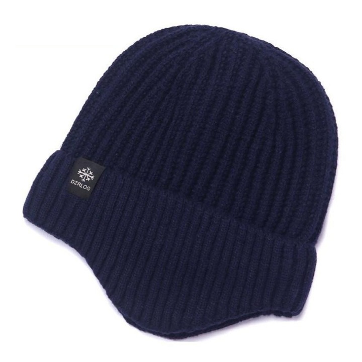 Meleg sapka férfiaknak, Enforose, kék, fülvédővel