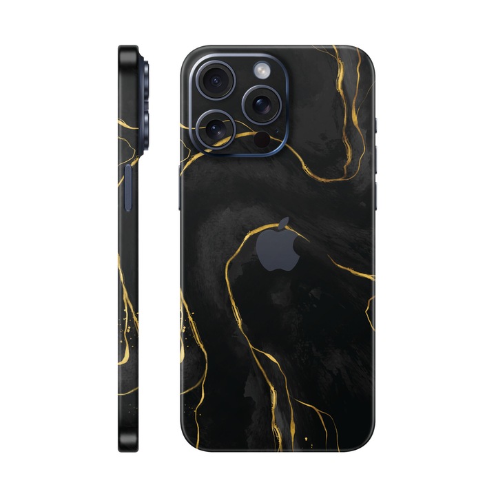Защитно фолио за iPhone 15 Pro Max, Signature Collection, Skin Back с обединени страни, Golden Onyx