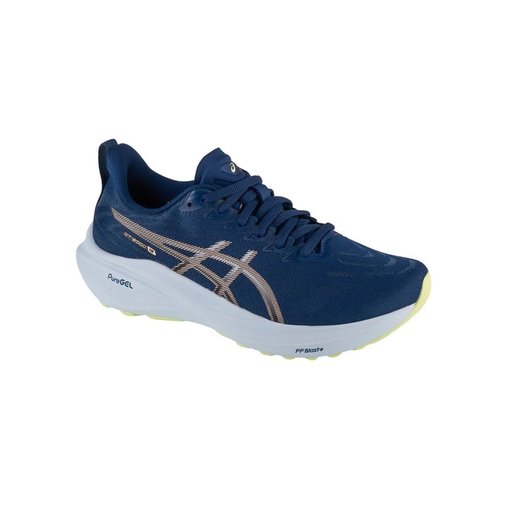 Pantofi sport dama Asics, bleumarin, sintetic, cu sireturi