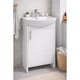 Dulap baie cu lavoar Domodomo, alb, ceramica/PAL, 84x45 cm