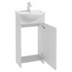 Dulap baie cu lavoar Domodomo, alb, ceramica/PAL, 84x45 cm