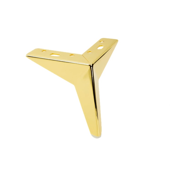 Picior metalic B&B, auriu cromat, 13cm, pentru mobilier