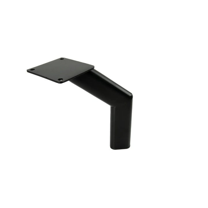 Picior metalic de mobilier, B&B, Negru mat, 17 cm