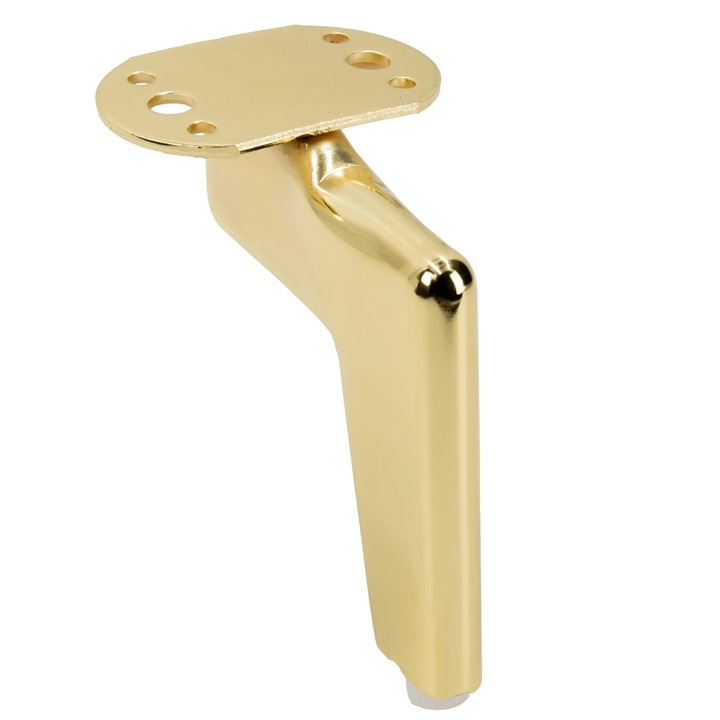 Picior metalic de mobila B&B, auriu cromat, 12cm