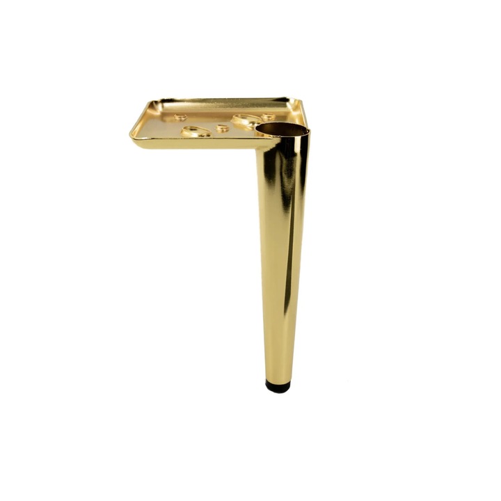 Picior, B&B, Metal, Pentru mobilier, 17 cm, Auriu
