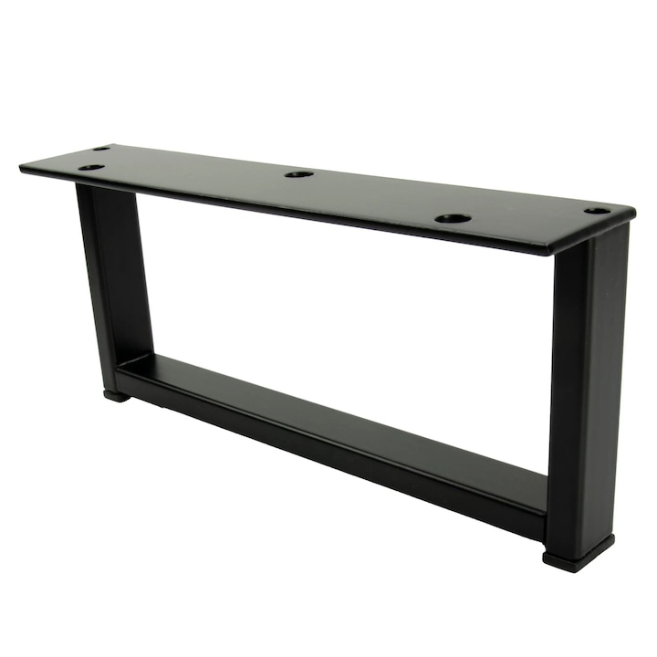 Picior mobilier B&B, metal, negru mat, 90 x 200 mm