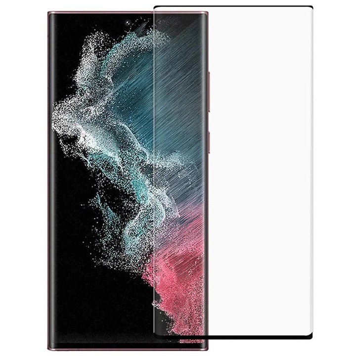 Wozinsky üvegvédő Samsung Galaxy S23 Ultra készülékhez, ütésálló, átlátszó/ fekete