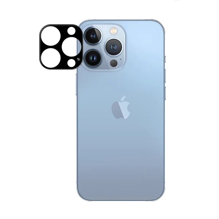 Стъклен Протектор за Камерите на iPhone 14 Pro, Черен
