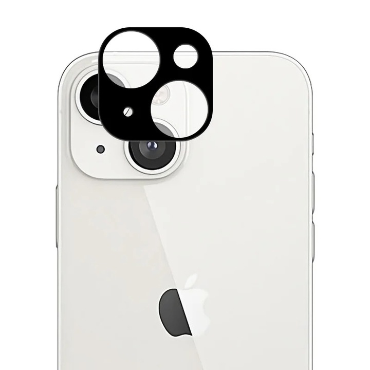 Стъклен Протектор за Камерите на iPhone 14 Plus, Черен