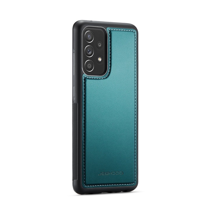Husa pentru Samsung Galaxy A52 4G, A52 5G, A52s, CaseMe, piele cu textura moale si aderenta in mana, back cover, Verde