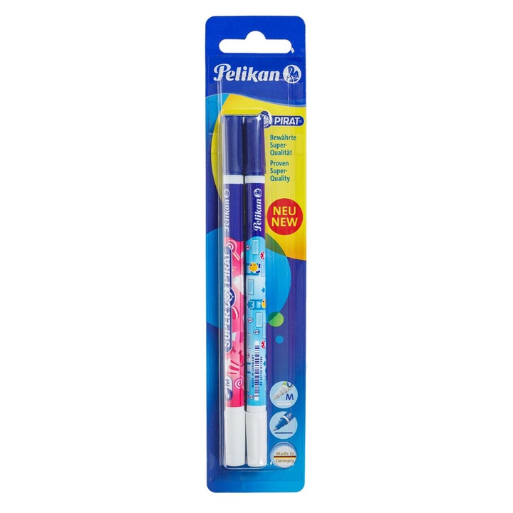 Комплект коректори Pelikan Super Pirate Pen, 2 части, многоцветни