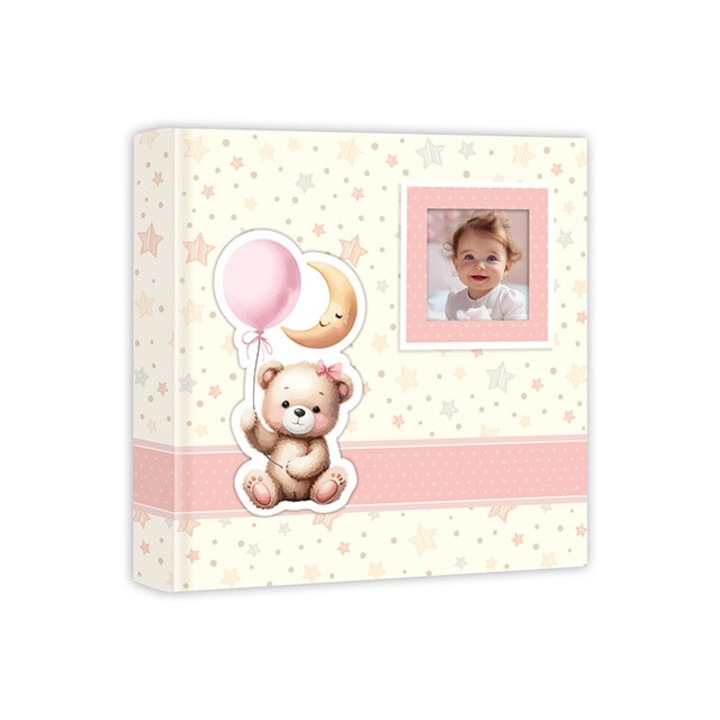 Албум за снимки ZEP Brian, С джоб, За 200 снимки 10х15 см, Розов, Бебешки