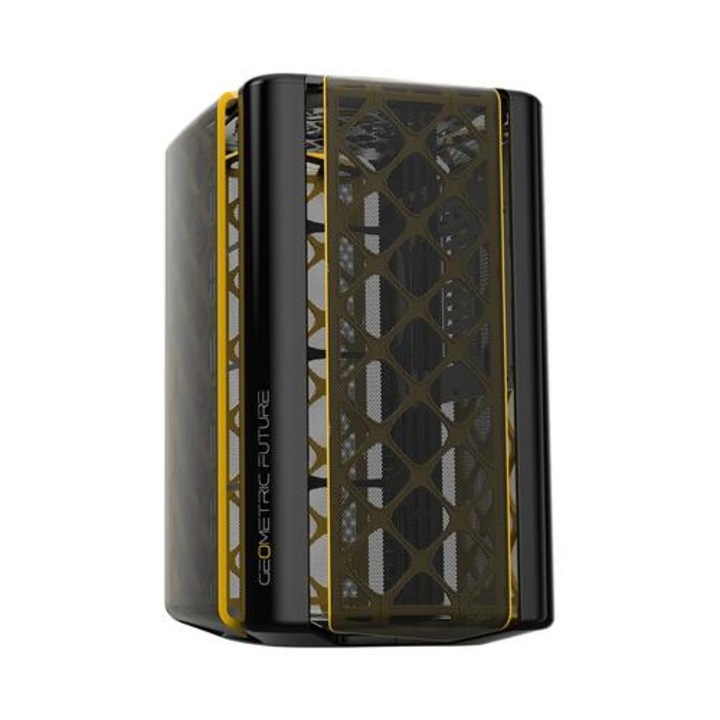 Geometric Future Model 2 THE ARK Mesh PC-ház, Black, mATX tok