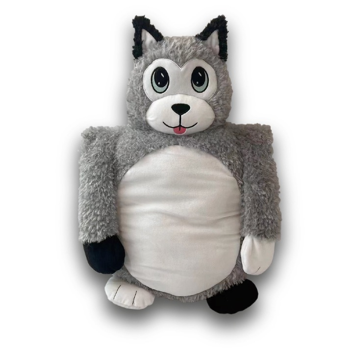 Плюшена играчка Chippo Little Big Hugs Голямата Прегръдка 244491-D, Голямо хъски, 55cm, Сив