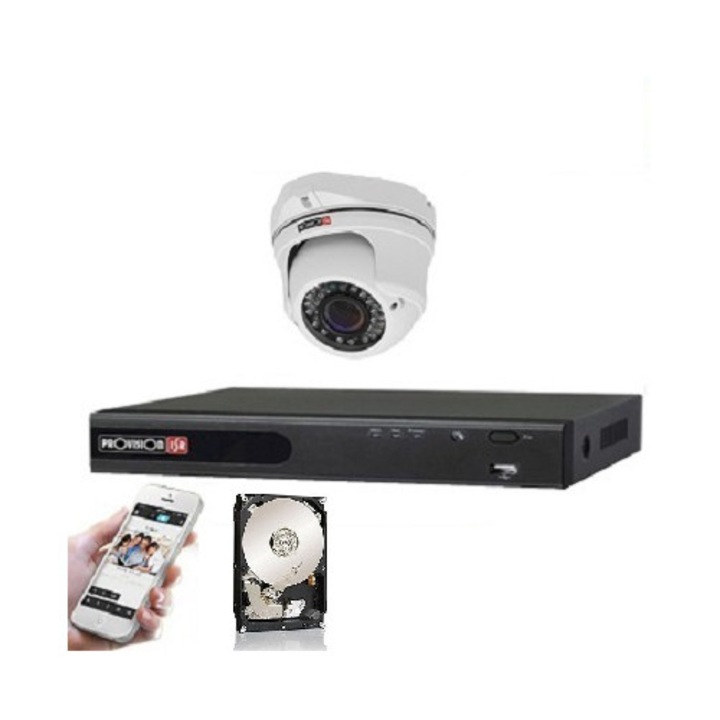 Provision Full HD 36 dome 1 kamerás megfigyelő kamerarendszer 1 TB HDD beépített merevlemezzel
