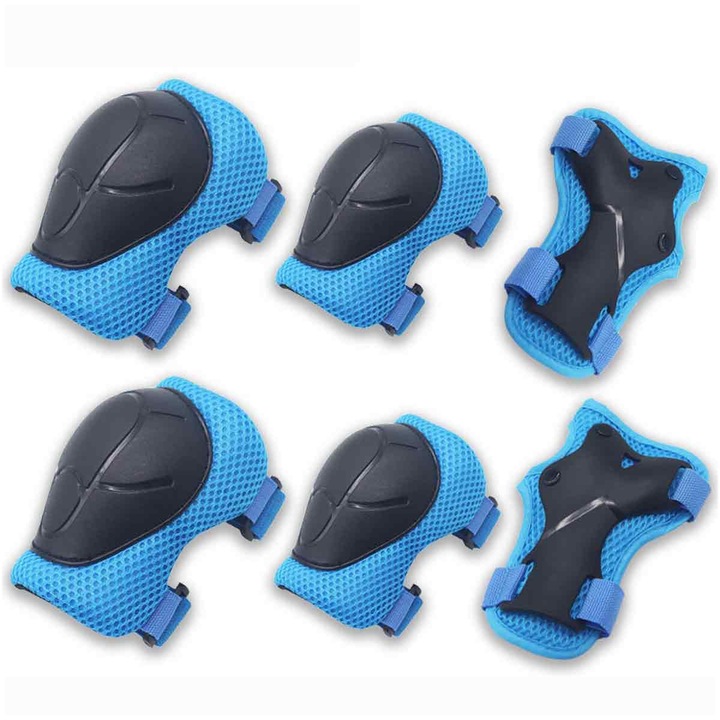 3 az 1-ben gyermek védőfelszerelés készlet, térdvédő, könyökvédő és csuklóvédő, 3-14 éves korig, gördeszkázáshoz, korcsolyázáshoz, kerékpározáshoz, futáshoz, rollerezéshez