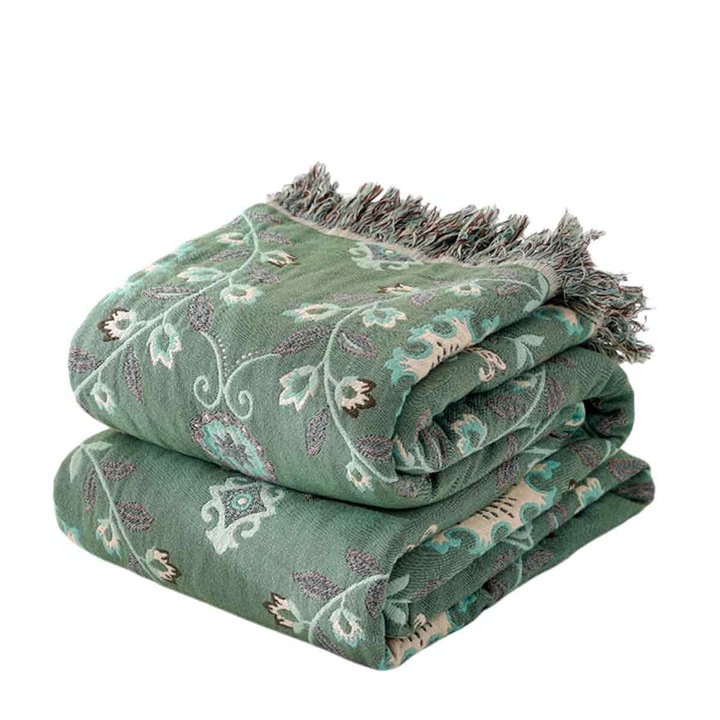 Patura, BGHYHYHI, 150x200cm, bumbac, Verde