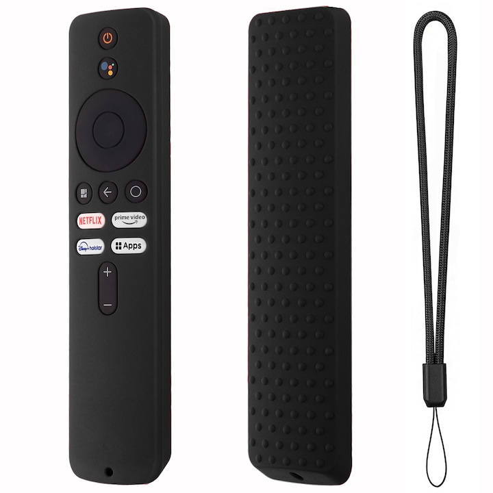 Силиконов защитен калъф за дистанционно управление, съвместим с Xiaomi MI TVBox S 2nd Gen Mediaplayer Remote, Xiaomi Smart TV 5A PRO Remote Case Xiaomi Soundbar, XMRM-M8remote, XMRM-MA Remote Control (черно)