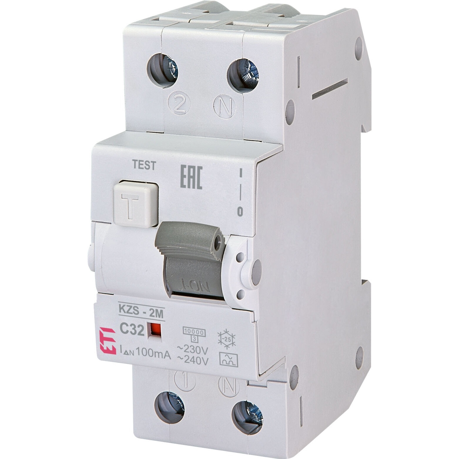 Intreruptor diferential RCBO, 1P+N, 32A, 100mA, 10kA, curba C, tip