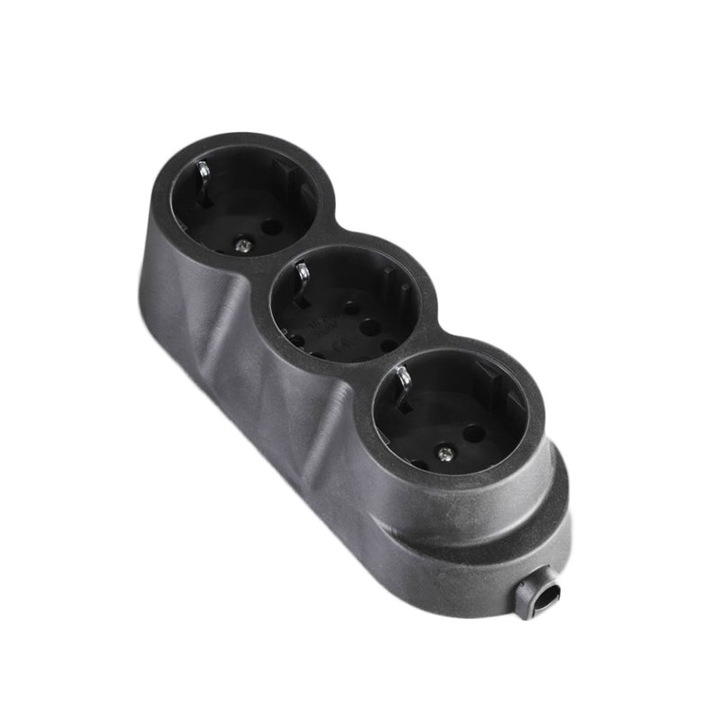 Cap Prelungitor Cauciucat Datamaxx 3 prize 16A 3500W negru