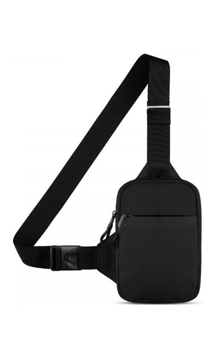 Мъжка чанта, Basesailor, Nylon, crossbody, голяма вместимост, черна, водоустойчива
