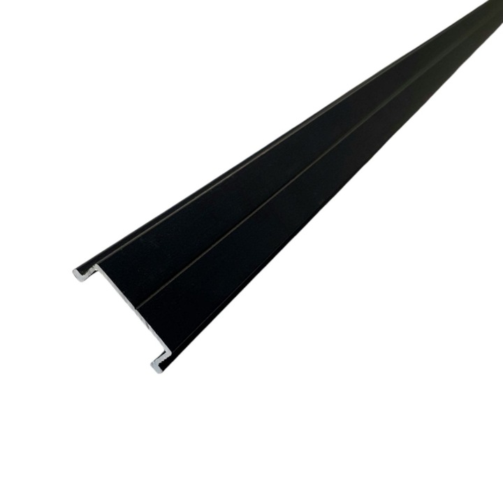 Profil inchidere stalp, aluminiu, Naimeed D6480, 187x2.8x0.5 cm, Negru