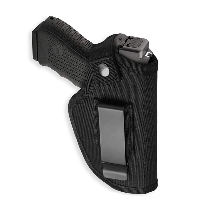 Toc pistol, JENUOS®, carlig detasabil, unisex, rezistent la uzura si rezistent la zgarieturi, poliester, Negru