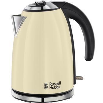 Fierbator Russell Hobbs Colours Plus Classic Cream 20415-70, 2400 W, 1.7 l, Fierbere rapida, Varf turnare perfecta, Crem/Inox Fierbator Russell Hobbs Colours Plus Classic Cream 20415-70, 2400 W, 1.7 l, Fierbere rapida, Varf turnare perfecta, Crem/Inox