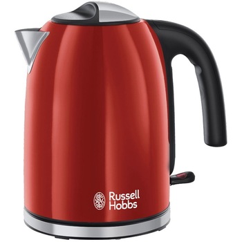 Fierbator Russell Hobbs Colours Plus Flame Red 20412-70, 2400 W, 1.7 l, Fierbere rapida, Varf turnare perfecta, Rosu/Inox Fierbator Russell Hobbs Colours Plus Flame Red 20412-70, 2400 W, 1.7 l, Fierbere rapida, Varf turnare perfecta, Rosu/Inox