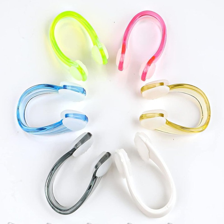 Set de 6 cleme pentru nas din silicon, Basesailor, multicolor, 2cm