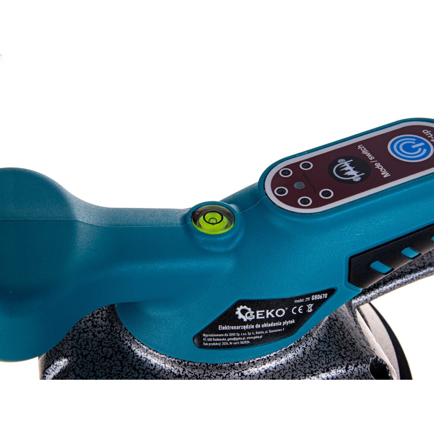 Ventuza vibranta pentru gresie cu acumulator, 21 V, Geko G80670