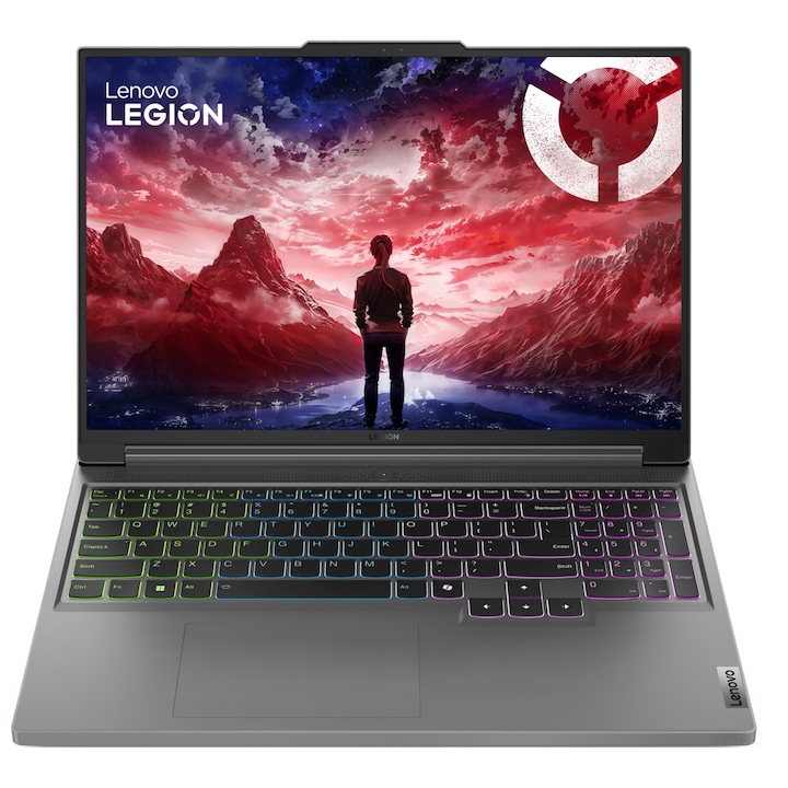 Лаптоп за игри Lenovo Legion Slim 5 16ARP9 16", WQXGA IPS, AMD Ryzen 7 7435HS, NVIDIA GeForce RTX 4070, 16 GB RAM, 1 TB SSD, без ОС, Luna Gray