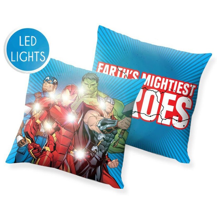 Perna cu iluminare LED Avengers, Javoli 40x40 cm