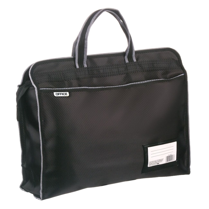 Servieta cu manere, plastic, 39x10x30cm, negru