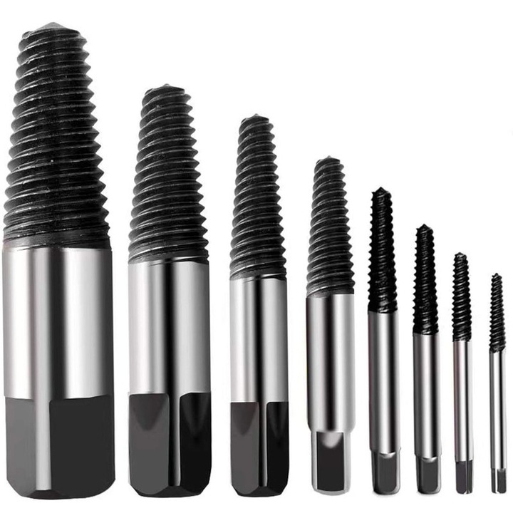 8 részes csavarhúzó készlet, Basesailor, 4-25 mm, szürke/fekete, korrózióálló szénacél