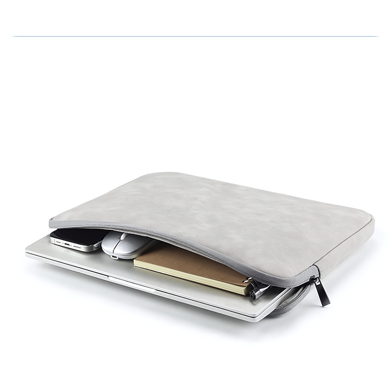 Geanta laptop, 13.3 inch, impermeabila, rezistenta la zgarieturi, gri deschis
