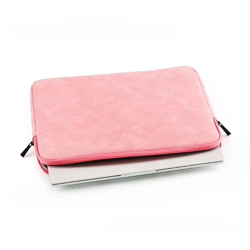 Geanta laptop, Ejiajia, 13.3 inch, piele ecologica, impermeabila, roz, 36x26x3cm